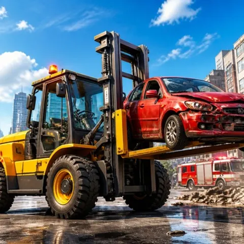 City Rescue Forklift Simulator game cover