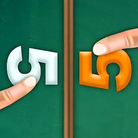 Two players racing to answer a maths question on a split screen