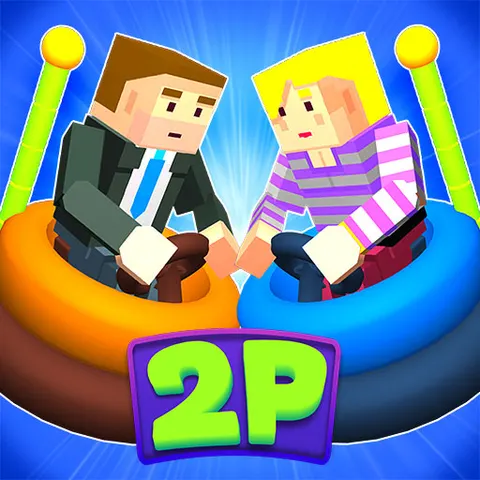 Two ragdoll fighters facing each other in an arena